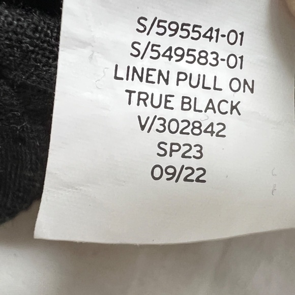 Gap Black Wide-Leg Pants Linen Blend Pull On Lagenlook Beach Pockets Size L - Picture 8 of 10